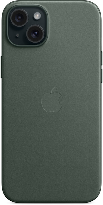 Apple kryt z tkaniny FineWoven s MagSafe na iPhone 15 Plus, listově zelená_1444263793