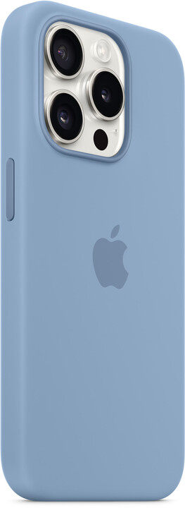 Apple Silikonový kryt s MagSafe pro iPhone 15 Pro, ledově modrá_735387962