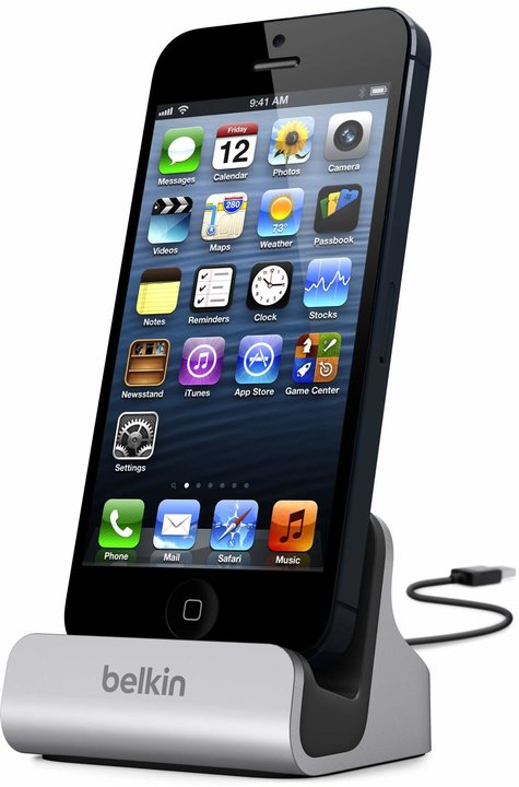 Belkin Mixit nabíjecí a sychronizační dok pro iPhone, vč. light. konektoru, stříbrná_816959002