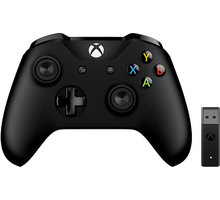 Xbox ONE S Bezdrátový ovladač, černý + bezdrátový adaptér pro Win 10 v2 (PC, Xbox ONE)_1043770042