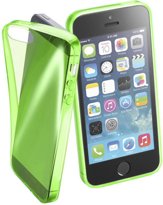 CellularLine FLUO barevné gelové pouzdro pro Apple iPhone 5/5S/SE, zelené_127112025