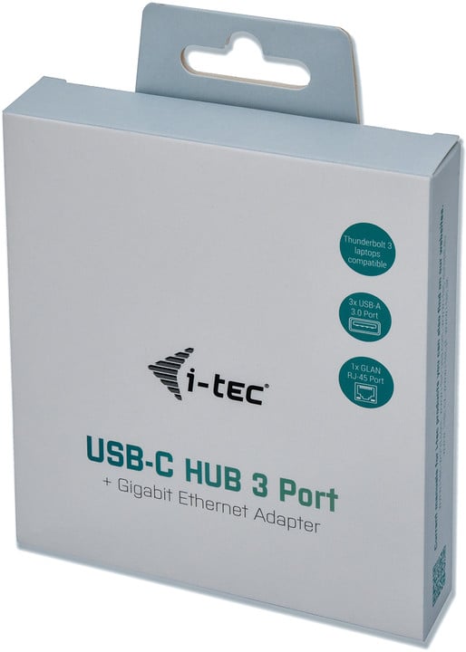 i-tec USB C Metal 3 port HUB Gigabit Ethernet 1x USB C na RJ-45 3x USB 3.0 LED_314460678
