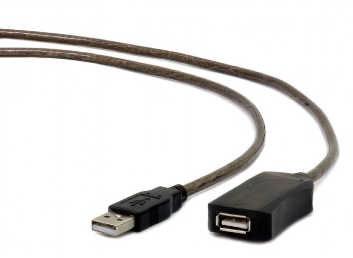 Gembird CABLEXPERT prodlužovací kabel USB 2.0, aktivní, 10m, černá_1416678649
