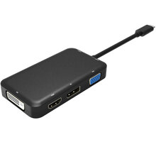 PremiumCord převodník USB3.1 typ C na HDMI + DVI + VGA + DisplayPort ku31dock10