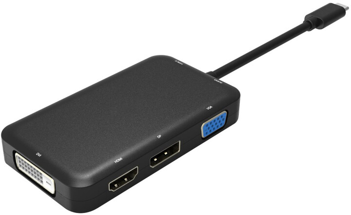 PremiumCord převodník USB3.1 typ C na HDMI + DVI + VGA + DisplayPort_2133495544