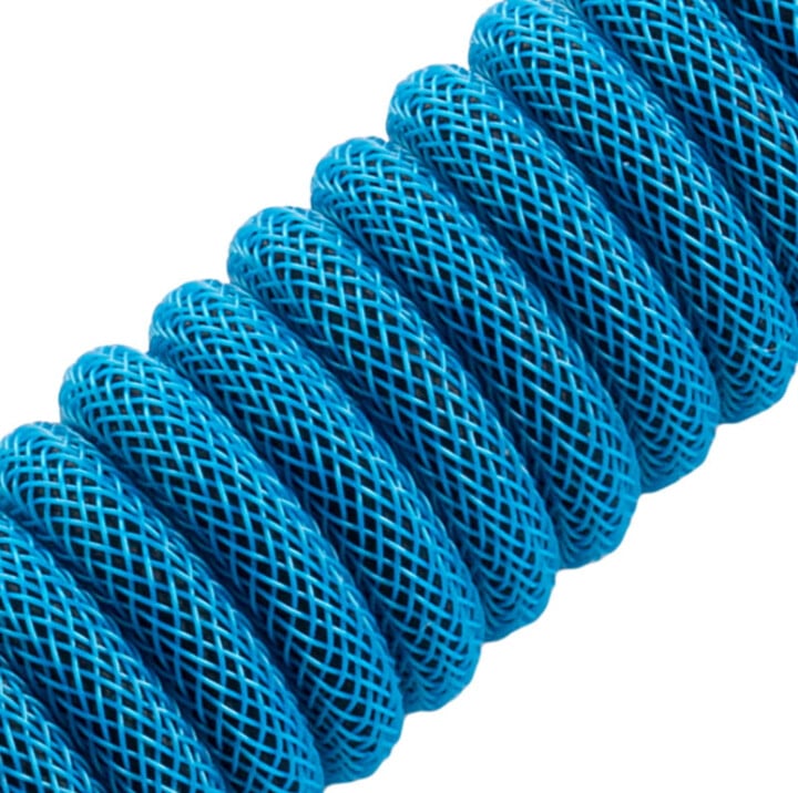 CableMod Pro Coiled Cable, micro USB/USB-A, 1,5m, Spectrum Blue_2077722604
