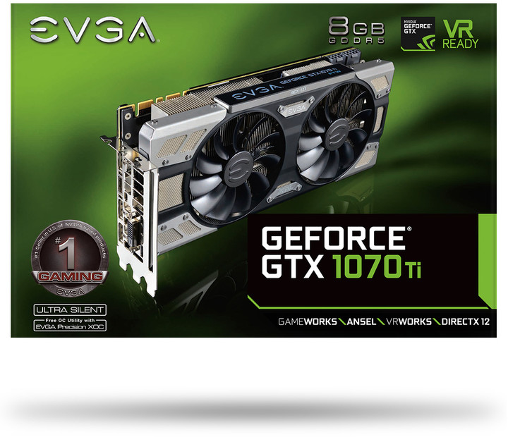 EVGA GeForce GTX 1070 Ti FTW Ultra Silent Gaming, 8GB GDDR5_1642689262