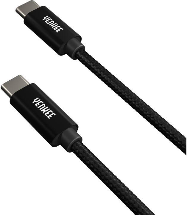 YENKEE kabel YCU C102 BK USB-C, 60W, 2m, černá_475343284