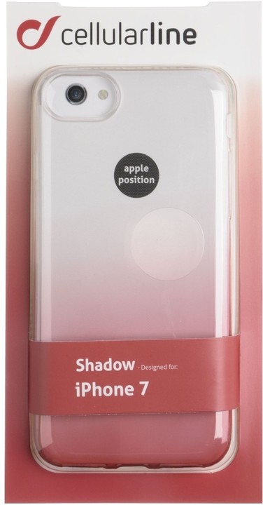 CellularLine SHADOW zadní kryt pro Apple iPhone 7, TPU, červená_1262010028