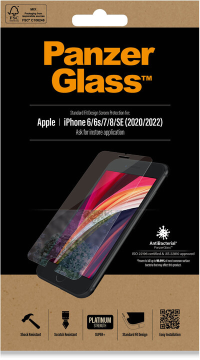 PanzerGlass Standard pro Apple iPhone 6/6s/7/8/SE (2020)/SE (2022), čirá_262738147