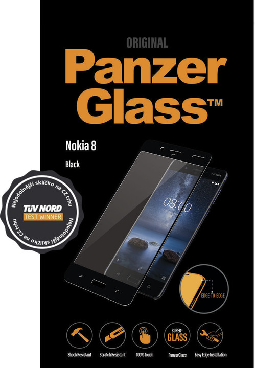 PanzerGlass Edge-to-Edge pro Nokia 8, černé_715987401