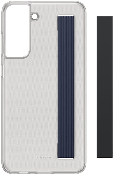 Samsung poloprůhledný zadní kryt s poutkem pro Galaxy S21 FE, šedá_1963637300