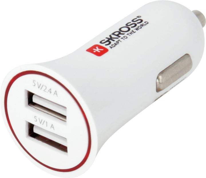 SKROSS USB nabíjecí autoadaptér Dual USB Car Charger, 3400mA max, DC 12V_1084916308