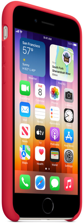 Apple silikonový kryt na iPhone SE (2022), červená (PRODUCT)RED_166585409