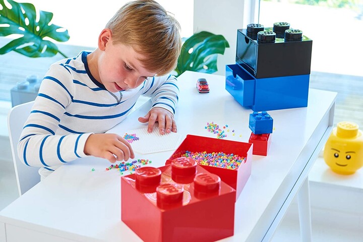Stolní box LEGO, se zásuvkou, malý (4), červená_486528893