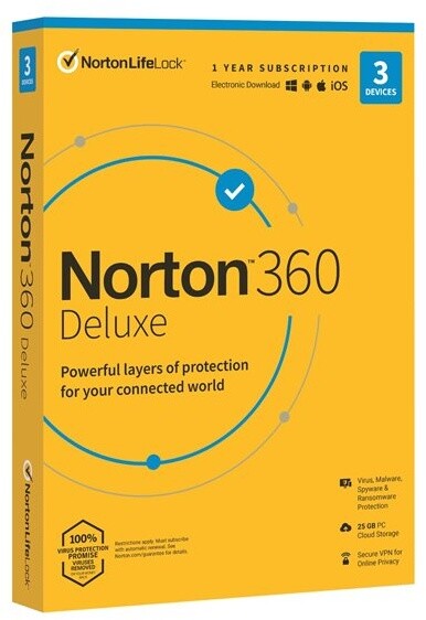 Norton 360 DELUXE 50GB +VPN 1 uživatel pro 5 zařízení na 1 rok - BOX_858316184