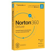 Norton 360 DELUXE 25GB + VPN 1 uživatel pro 3 zařízení na 3 roky 21435519