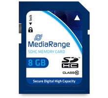 MediaRange Secure Digital (SDHC) 8GB, modrá MR962