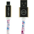 MIZOO USB/micro USB kabel X28-16m, růžové květiny_1300214026