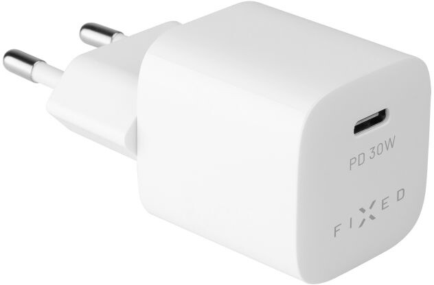 FIXED síťová nabíječka Mini s USB-C, MFi, PD, 30W, bílá + USB-C - Lightning kabel, 1.2m, bílá_1223924818