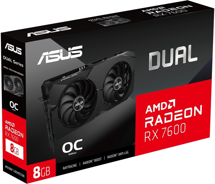 ASUS Dual AMD Radeon™ RX 7600 O8G, 8GB GDDR6_508734486
