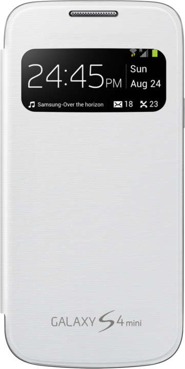 Samsung flipové pouzdro S-view EF-CI919BW pro Galaxy S4 mini, bílá_1801910928