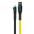 Forever CORE datový kabel Lightning, 3A, 1m, plochý textilní, žlutá/černá