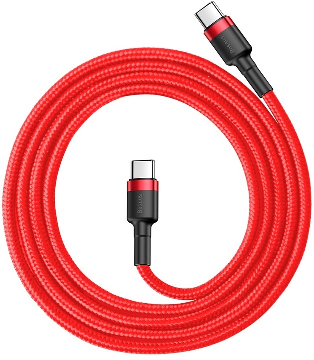 Baseus odolný kabel Series Type-C PD2.0 60W Flash Charge kabel (20V 3A) 2M, červená_841787696