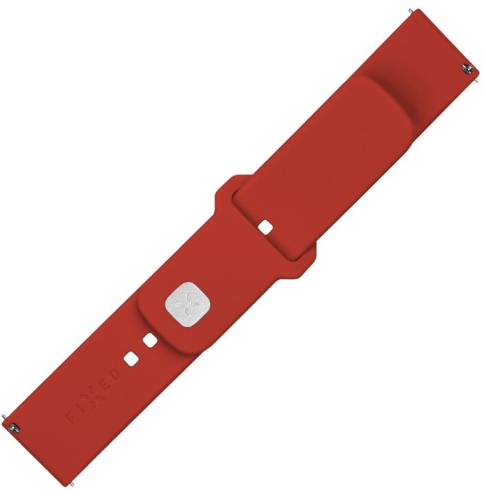 FIXED set silikonových řemínků Silicone Sporty s Quick Release 20mm pro smartwatch, červená_1557075385