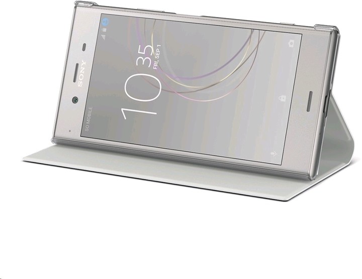Sony Style Cover Flip pro Xperia XZ1, stříbrná_1428861686