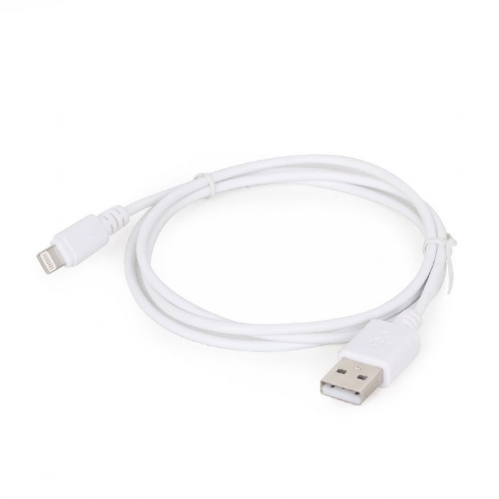 Gembird CABLEXPERT kabel USB 2.0 lightning (IP5 a vyšší) nabíjecí a synchronizační kabel, 2m, bílá_769921721