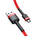 Baseus odolný nylonový kabel USB Micro 2.4A 1M, červená + červená_606639785