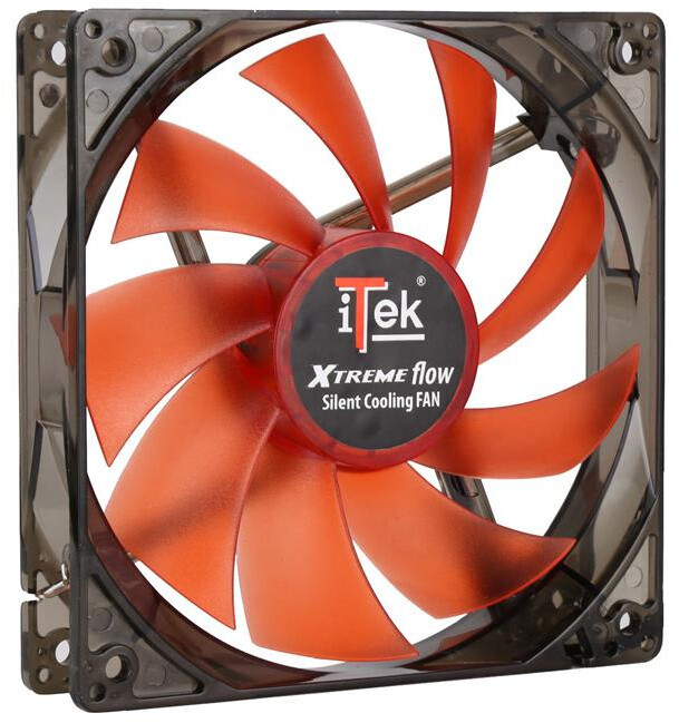 iTek Xtreme Flow - 120mm, Red LED, 3+4pin, Silent_550308502