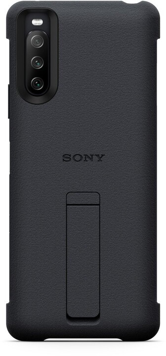 Sony zadní kryt pro Sony Xperia 10 III 5G se stojánkem, antibakteriální, černá_195606640