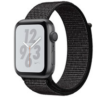 Apple Watch Nike+ Series 4, 40mm, pouzdro z vesmírně šedého hliníku/černý provlékací řemínek_323690470
