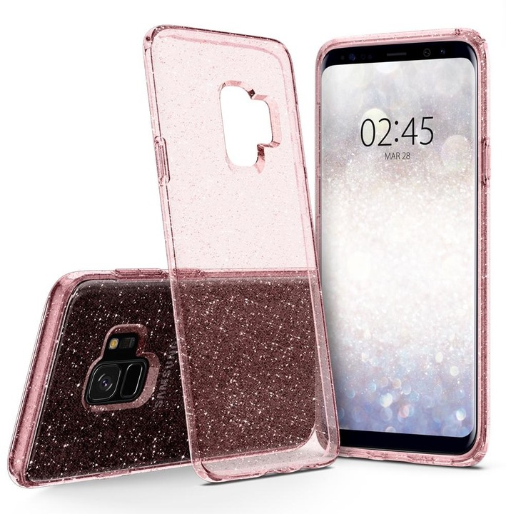 Spigen Liquid Crystal Glitter pro Samsung Galaxy S9, rose_522342361