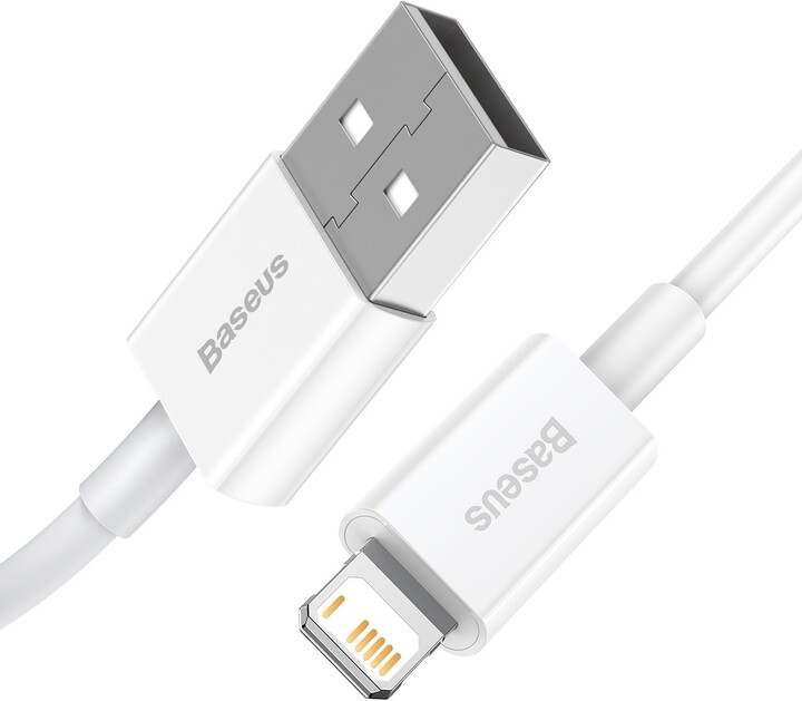 BASEUS kabel Superior Series USB-A - Lightning, rychlonabíjecí, 2.4A, 2m, bílá_1893743163