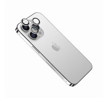 FIXED ochranná skla čoček fotoaparátů pro Apple iPhone 15 Pro/15 Pro Max, stříbrná_1979334618
