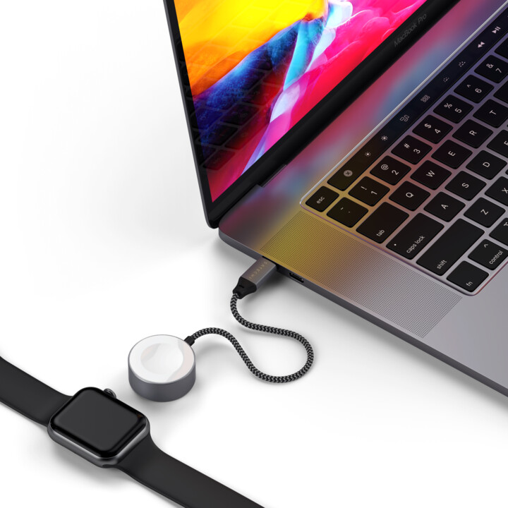 Satechi nabíjecí kabel USB-C pro Apple Watch, opletený, 20cm_1886115181