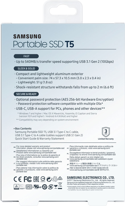 Samsung T5, USB 3.1 - 500GB_309942465