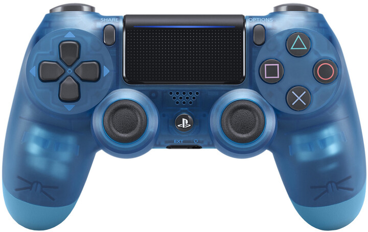 Sony PS4 DualShock 4 v2, průhledný modrý_373048039