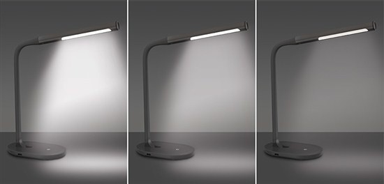 Solight LED stolní lampička stmívatelná, 8W, 4500K, USB, černá_284308063