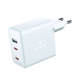 SWISSTEN síťový adaptér GaN, USB-A, 2x USB-C, 70W, bílá_1094459928