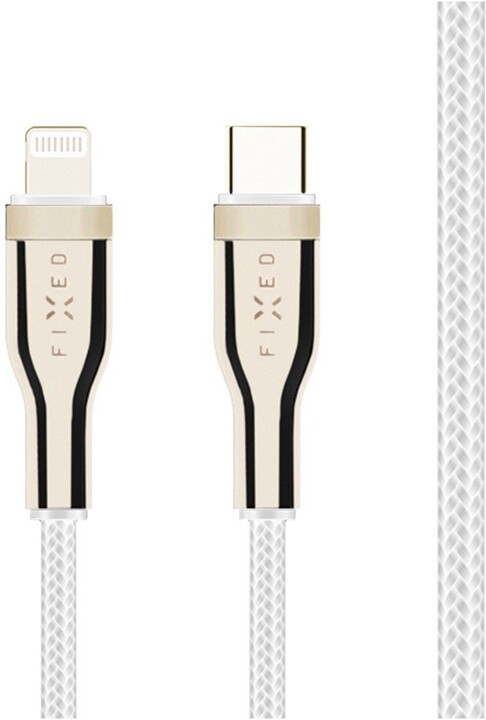 FIXED nabíjecí a datový kabel USB-C - Lightning, MFi certifikace, PD, 0.5m, bílá_1795800998