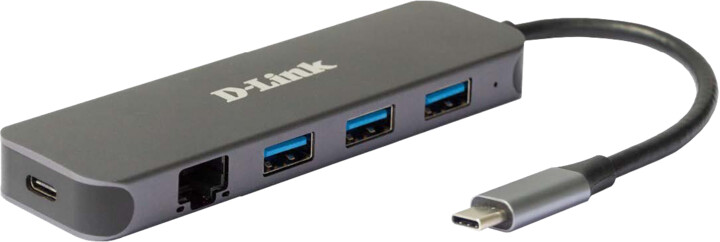 D-Link DUB-2334, USB-C Hub, 3x USB 3.0, USB-C, LAN 1 Gbps_992301905