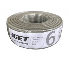 iGET Síťový kabel CAT6 UTP PVC Eca 100m/box_1821289955