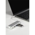 Hama HUB USB-C 3.1 Gen 1 - 2xUSB-A, USB-C, 3.5mm audio, stříbrná_2019424596
