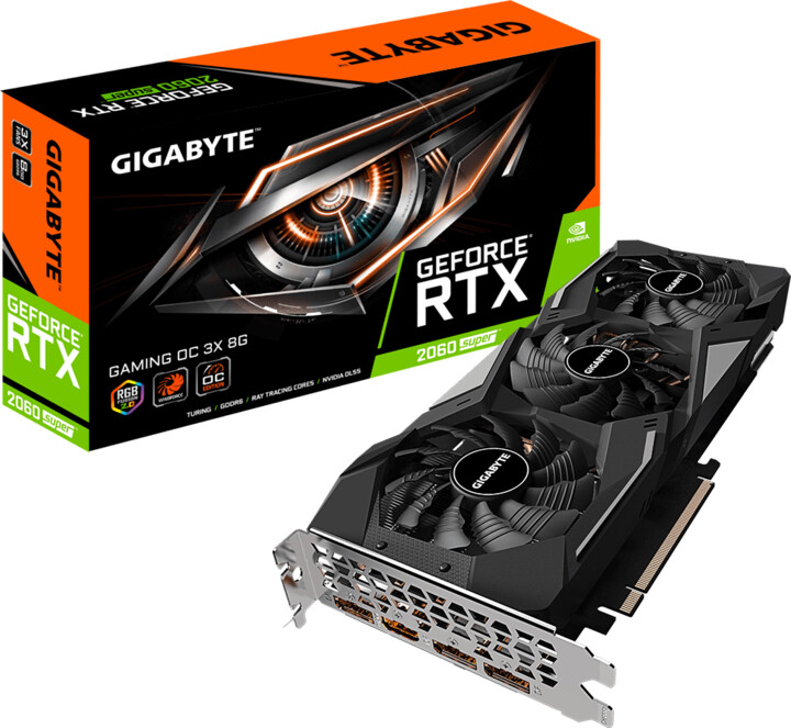 GIGABYTE GeForce RTX 2060 SUPER GAMING OC 3X 8G (rev.2.0), 8GB GDDR6_329633165