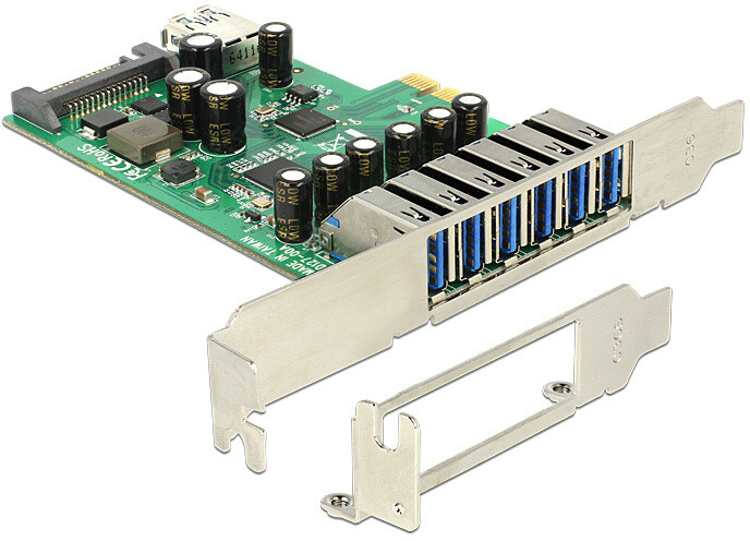DeLock řadič 6x externí + 1x interní USB 3.0, PCI-E