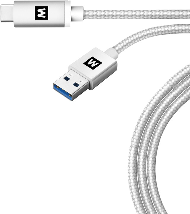 MAX MUC4100W kabel USB C 3.1 opletený 1m, bílá_1736233861